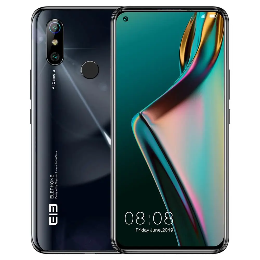 ElEPHONE U3H Android 10 Мобильный телефон 6 53 "Helio P70 Octa Core ГБ + 128 24MP селфи 48MP Камера 4G