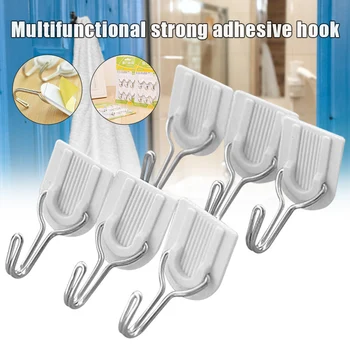 6Pcs/set Wall Door Sticky Hanger Strong Adhesive Plastic Hook Holder for Home Kitchen Bathroom J99Store
6Pcs/set Wall Door Sticky Hanger Strong Adhesive Plastic Hook Holder for Home Kitchen Bathroom J99Store