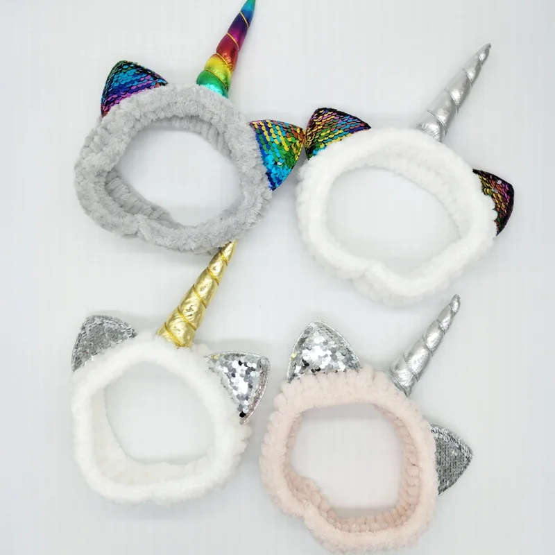 Headband Unicorn Sequins with Halloween Christmas Headband Coral Velvet Wash Hair Band Christmas Hair Accessories Turban
Headband Unicorn Sequins with Halloween Christmas Headband Coral Velvet Wash Hair Band Christmas Hair Accessories Turban