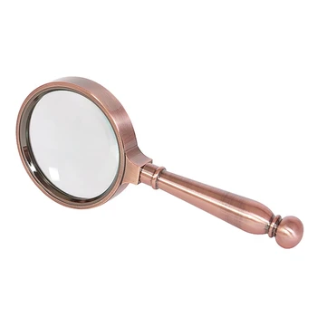 10X Handheld Magnifier with Metal Handle Bronze, 80mm Reading Magnifying Glass For Map, Newspaper, Documents, Labels, Jewelry, C
10X Handheld Magnifier with Metal Handle Bronze, 80mm Reading Magnifying Glass For Map, Newspaper, Documents, Labels, Jewelry, C