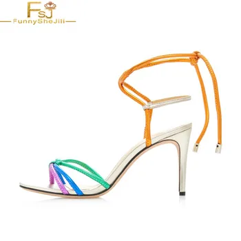 Multi Narrow Band Stiletto Women Sandals High Heels Open Toe Large Size 12 15 Ladies Summer Fashion New Casual Mature Shoes FSJ
Multi Narrow Band Stiletto Women Sandals High Heels Open Toe Large Size 12 15 Ladies Summer Fashion New Casual Mature Shoes FSJ