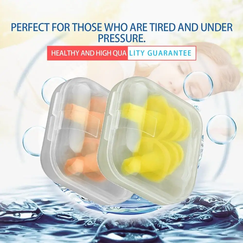 

1Pair/3Pairs Spiral Waterproof Silicone Ear Plugs Anti Noise Snoring Earplugs Comfortable For Sleeping Noise Reduction Accessory