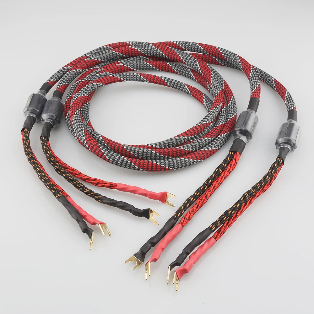 Pair Audiocrast oxygen-free copper Speaker Cable Spade To Spade Plug HIFI Speaker Cable For Left and Right Speaker
Pair Audiocrast oxygen-free copper Speaker Cable Spade To Spade Plug HIFI Speaker Cable For Left and Right Speaker