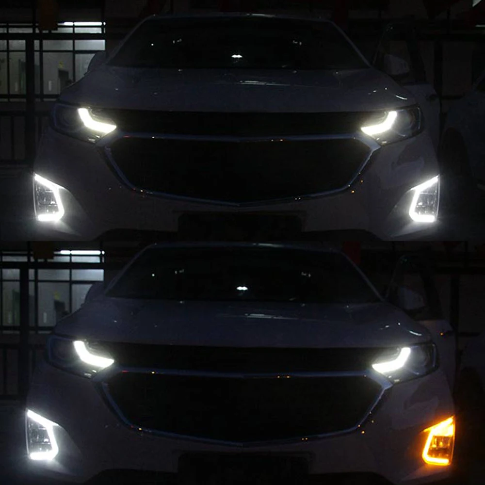 Triple Color White & Ice Blue & Amber LED Daytime Running DRL Lights Kit w/ Turn Signal For Chevy Equinox 2018+
Triple Color White & Ice Blue & Amber LED Daytime Running DRL Lights Kit w/ Turn Signal For Chevy Equinox 2018+