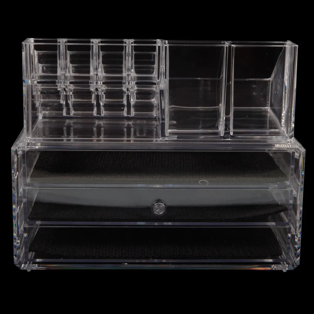 Home Use Transparent Space-saving High Quality Rectangular Compartments & 3-Layer Drawers Integrated Plastic Makeup Case Tran(19
Home Use Transparent Space-saving High Quality Rectangular Compartments & 3-Layer Drawers Integrated Plastic Makeup Case Tran(19