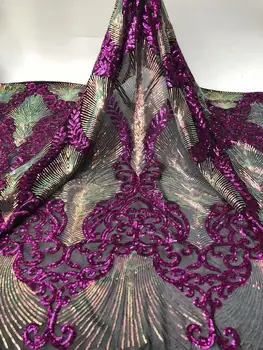 Purple Milk Silk Lace African Nigerian Lace Fabric With Sequins High Quality French Mesh Lace Fabric For Wedding Sewing FJY76 
Purple Milk Silk Lace African Nigerian Lace Fabric With Sequins High Quality French Mesh Lace Fabric For Wedding Sewing FJY76