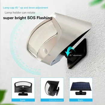 Solar Led Wall Lamp Outdoor Waterproof Street Light Body Induction Lamp Home Security Emergency Light Super Bright SOS Flashing
Solar Led Wall Lamp Outdoor Waterproof Street Light Body Induction Lamp Home Security Emergency Light Super Bright SOS Flashing