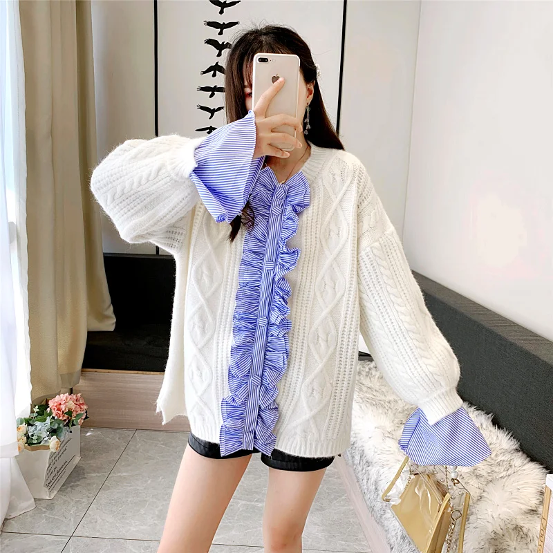 2020 Women Vintage Pullover Sweaters Winter Loose Turtleneck Striped Pull Jumpers Knitwear Casual Tops Harajuku Femme
2020 Women Vintage Pullover Sweaters Winter Loose Turtleneck Striped Pull Jumpers Knitwear Casual Tops Harajuku Femme
