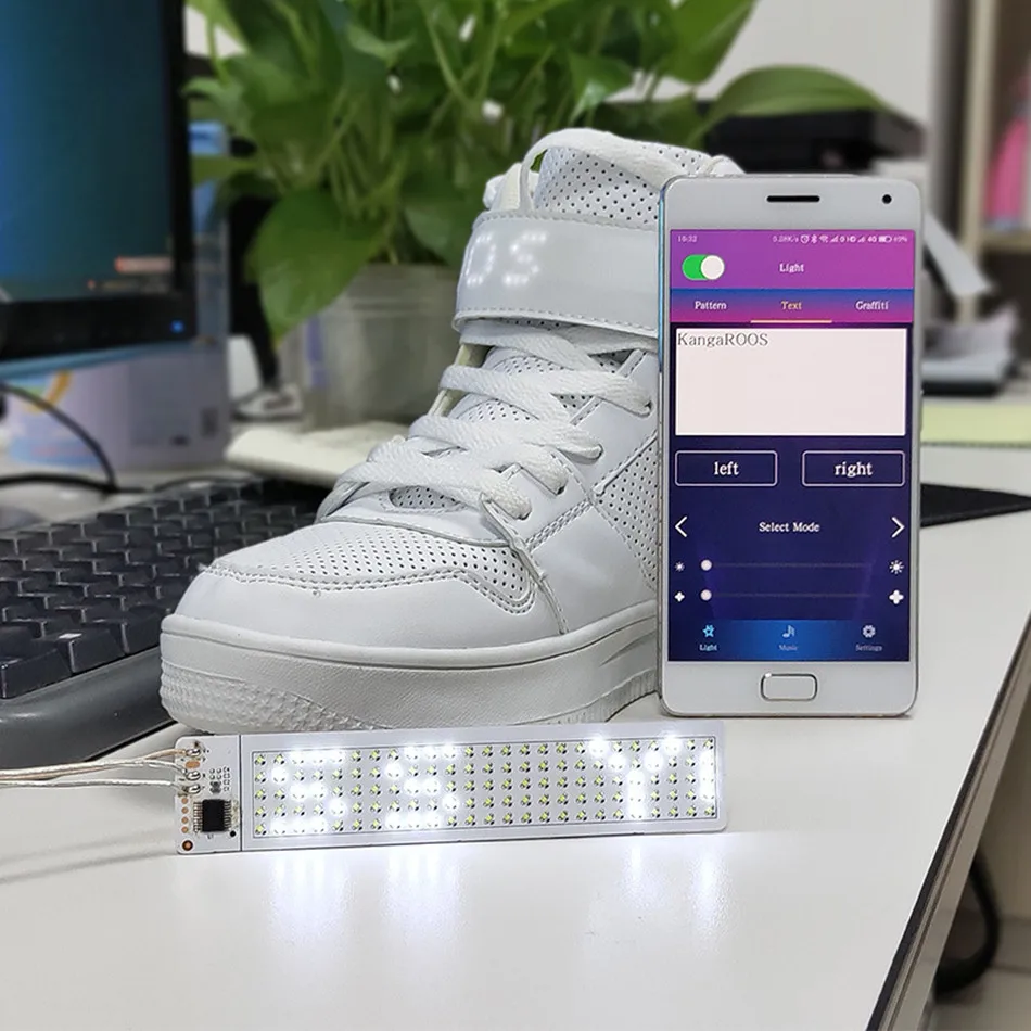 Гибкий светодиодный модуль Bluetooth 5*36 пикселей белый матричный экран дисплея для
