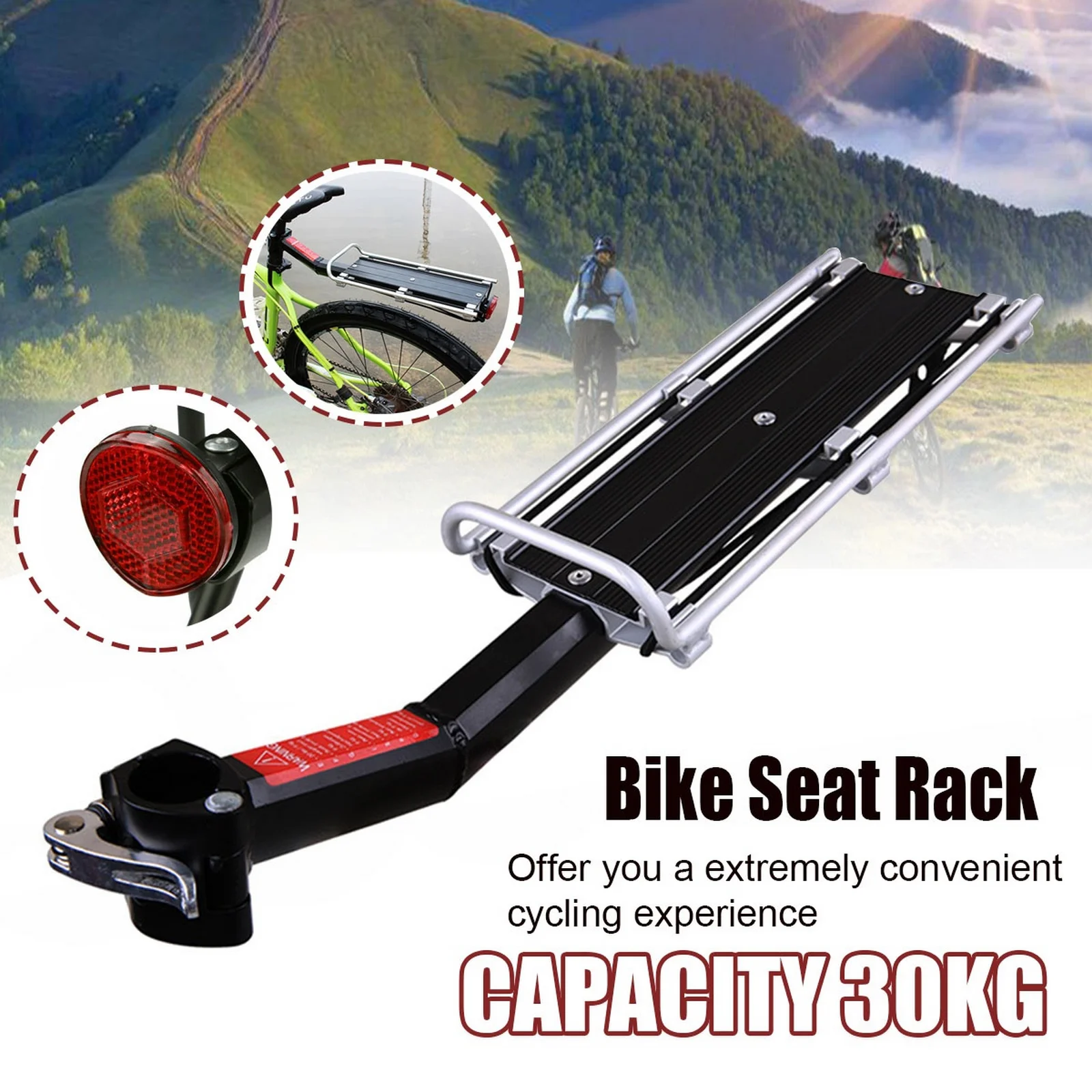 Bicycle Rear Rack Aluminum Alloy MTB Bike Seatpost Holder Quick Release Bike Seat Rack Luggage Carrier Shelf Saddle Bags Stand
Bicycle Rear Rack Aluminum Alloy MTB Bike Seatpost Holder Quick Release Bike Seat Rack Luggage Carrier Shelf Saddle Bags Stand