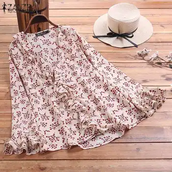 ZANZEA 2020 Summer Women Tops and Blouses Long Sleeve V Neck Shirt Floral Printed Shirts Tops Vintage Ruffled Tunic Plus Size 7
ZANZEA 2020 Summer Women Tops and Blouses Long Sleeve V Neck Shirt Floral Printed Shirts Tops Vintage Ruffled Tunic Plus Size 7
