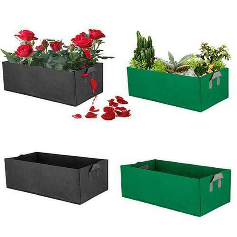 Outdoor Square Fabric Grow Bag Pot Bags Garden Planting Bags With Green Hand Raised Vegetable Planter Flower Herb Rectangle Bed
Outdoor Square Fabric Grow Bag Pot Bags Garden Planting Bags With Green Hand Raised Vegetable Planter Flower Herb Rectangle Bed