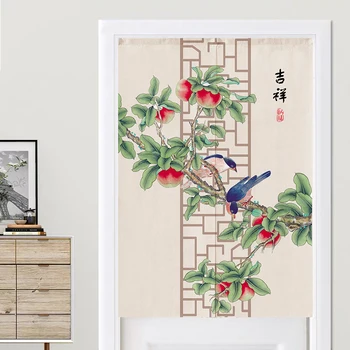 New Chinese Flower and Bird Door Curtain Kitchen Bedroom Bathroom Partition Half Curtain Porch Decorative Cloth Curtain
New Chinese Flower and Bird Door Curtain Kitchen Bedroom Bathroom Partition Half Curtain Porch Decorative Cloth Curtain