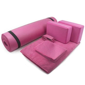 6 Pcs Yoga Set Health Fitness Home Rose Pink Yoga Non Slip NBR Mat Blocks Towel Band Strap For Beginner Fitness Gymnastics
6 Pcs Yoga Set Health Fitness Home Rose Pink Yoga Non Slip NBR Mat Blocks Towel Band Strap For Beginner Fitness Gymnastics