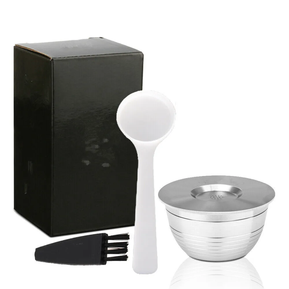 Reusable Coffee Capsule Pod Stainless Steel Refillable Coffee Filter With Spoon Brush For UCC Coffee Maker
Reusable Coffee Capsule Pod Stainless Steel Refillable Coffee Filter With Spoon Brush For UCC Coffee Maker