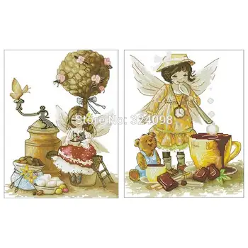 Fairy and coffee patterns Counted Cross Stitch 11CT 14CT 18CT DIY Chinese Cross Stitch Kit Embroidery Needlework Sets
Fairy and coffee patterns Counted Cross Stitch 11CT 14CT 18CT DIY Chinese Cross Stitch Kit Embroidery Needlework Sets