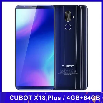 

CUBOT X18 Plus Octa-Core 4GB RAM 64GB ROM Mobile Phone FHD+ 18:9 5.99" 20MP+2.0MP 13MP Fingerprint 4G LTE 4000mAh Smartphone