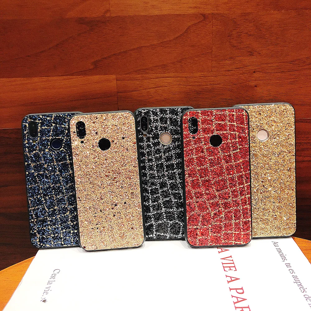 Bling Sequins Coque For Redmi 6 Pro Redmi 6A Redmi 4A Redmi Note 4X Redmi Note 5 Pro Xiaomi 8 6 6X 5X Luxury Golden Lines Cover (16)
