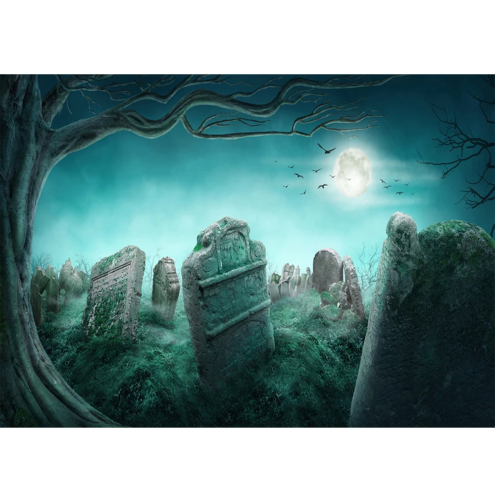Halloween Photography Background Scary Graveyard Tombstone Night Full Moon backdrop Children Baby Adults Portraits Photo Studio
Halloween Photography Background Scary Graveyard Tombstone Night Full Moon backdrop Children Baby Adults Portraits Photo Studio