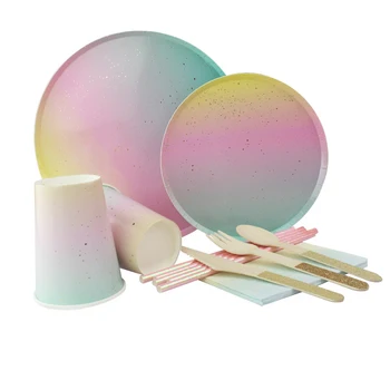 Rainbow Color Paper Plates Cups Napkins Straws Disposable Tableware Set Ins Hot Home Decor Party Supplies
Rainbow Color Paper Plates Cups Napkins Straws Disposable Tableware Set Ins Hot Home Decor Party Supplies