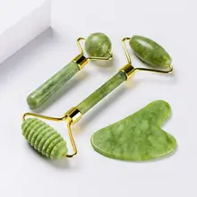 3pcs/Set 4 in 1 Green Roller and Gua Sha Tools Set by Natural Jade Scraper Massager Eye Face Neck Thin Lift Relax Slimming Tools
3pcs/Set 4 in 1 Green Roller and Gua Sha Tools Set by Natural Jade Scraper Massager Eye Face Neck Thin Lift Relax Slimming Tools