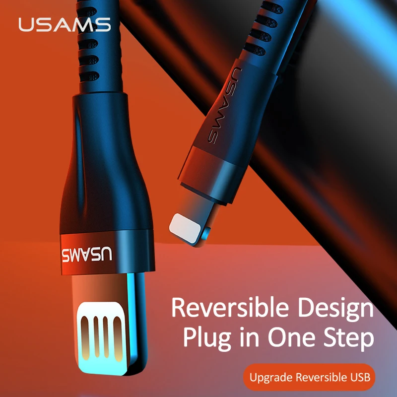 USAMS USB Cable for iPhone XS XR Fast Charging Ultra-thin Reversible Charge & Data Transfer Cable for iPhone X 8 iPad Wire Cord
USAMS USB Cable for iPhone XS XR Fast Charging Ultra-thin Reversible Charge & Data Transfer Cable for iPhone X 8 iPad Wire Cord