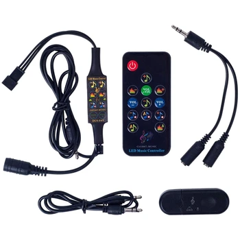 WS2812B WS2811 1903 3 Pin LED Strip/Matrix Panel Bluetooth Music Dream Color CSY07 Controller 13 Keys RF Remote Built-In Mic/AUX
WS2812B WS2811 1903 3 Pin LED Strip/Matrix Panel Bluetooth Music Dream Color CSY07 Controller 13 Keys RF Remote Built-In Mic/AUX