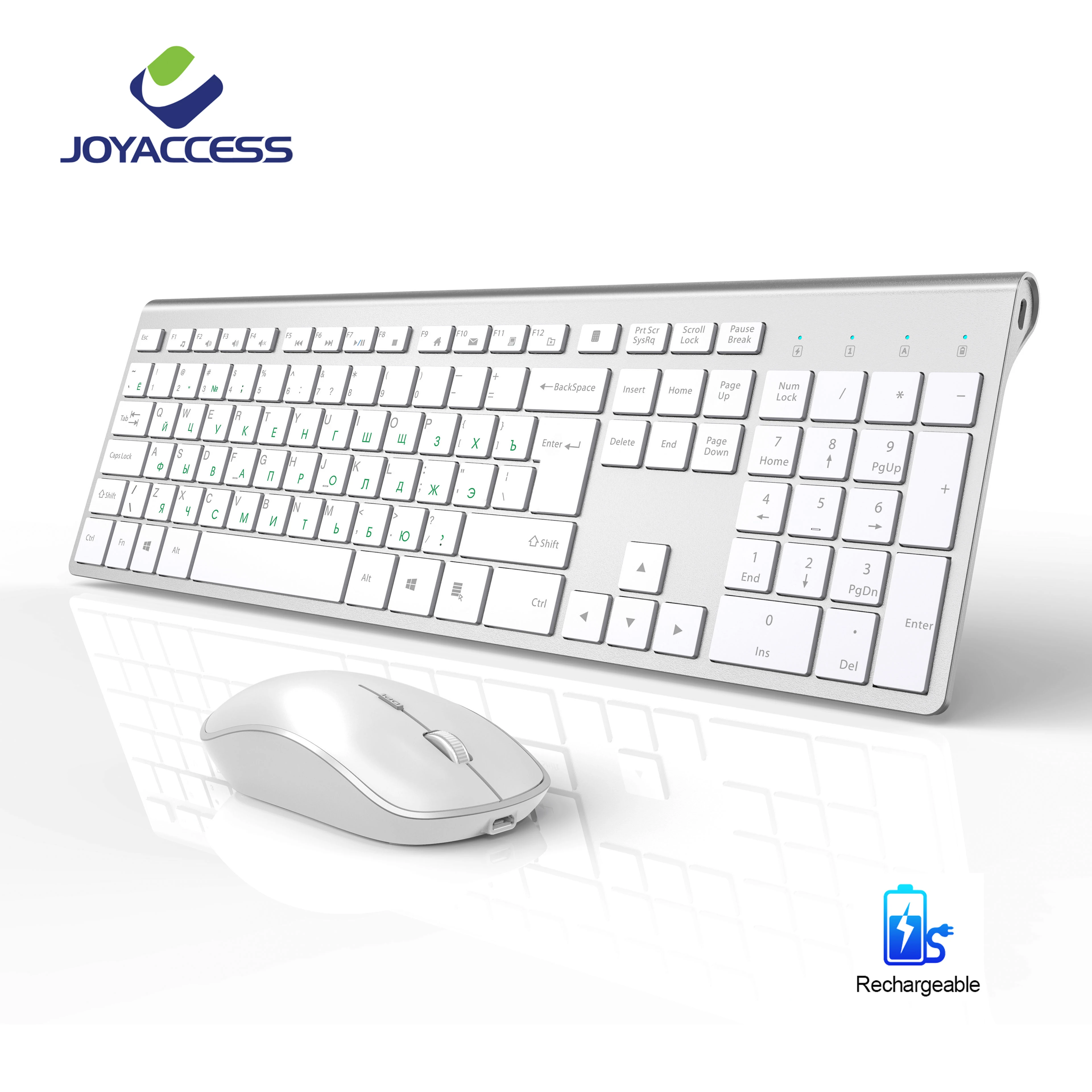 Rechargeable Russian Wireless Keyboard And Mouse English Standard Keyboard Silent Mouse Ergonomic Mice Slim Keyboard Mouse Set
Rechargeable Russian Wireless Keyboard And Mouse English Standard Keyboard Silent Mouse Ergonomic Mice Slim Keyboard Mouse Set