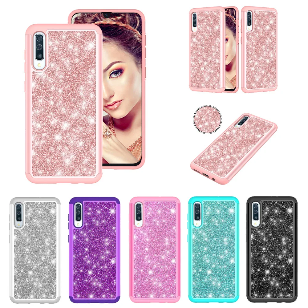Fashion Glitter Phone Cases For Samsung Galaxy A50 A30 A20 A20e A10e Note 10 Pro Plus Bling Dual Layer Hybrid PC TPU Back Cover
Fashion Glitter Phone Cases For Samsung Galaxy A50 A30 A20 A20e A10e Note 10 Pro Plus Bling Dual Layer Hybrid PC TPU Back Cover