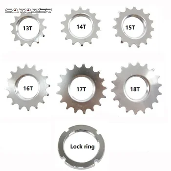 Flywheel 13T/14T/15T/16T/17T/18T Fixed gear cogs,track bike Single Speed Sprocket freewheel with lock ring,for 1/8" chain
Flywheel 13T/14T/15T/16T/17T/18T Fixed gear cogs,track bike Single Speed Sprocket freewheel with lock ring,for 1/8" chain