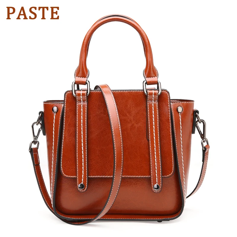 PASTE New Genuine Leather Women Shoulder Bag Retro Brown Handbag Lady Tote Bag Top-handle Crossbody Messenger Bag Bolsa Feminina
PASTE New Genuine Leather Women Shoulder Bag Retro Brown Handbag Lady Tote Bag Top-handle Crossbody Messenger Bag Bolsa Feminina