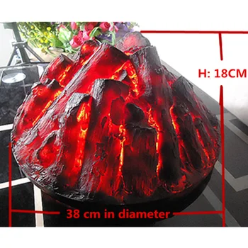 Round Electric Fireplace Simulation Charcoal Fake Firewood Bonfire Shoot Props Museum Hall KTV dDecorations Art Craft Party A873