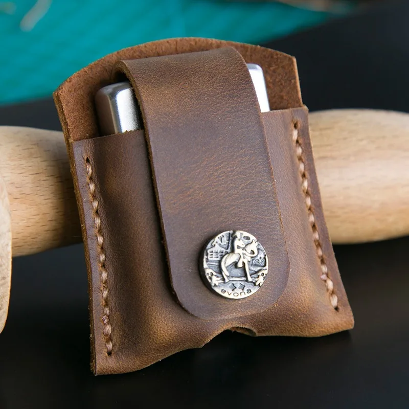 Hand-stitched Cowhide Leather Protective Sleeve Lighter Holster for Zippo lighter Cover
Hand-stitched Cowhide Leather Protective Sleeve Lighter Holster for Zippo lighter Cover