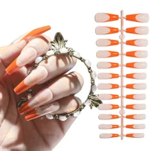 24Pcs Middle Length Fake Nails French Style False Nails with Glue Press on Nails Transparent Tips for Nails Nail Art Decoration
24Pcs Middle Length Fake Nails French Style False Nails with Glue Press on Nails Transparent Tips for Nails Nail Art Decoration