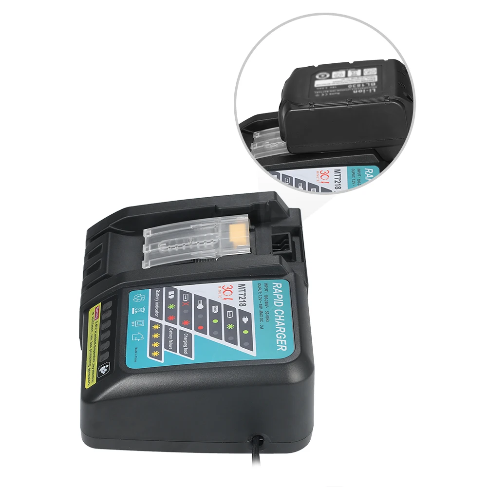 Hot 3A Battery Charger Replacement for Makita DC18RC DC18RA BL1830 BL1815 BL1840 BL1850 14.4V-18V Li-ion Battery