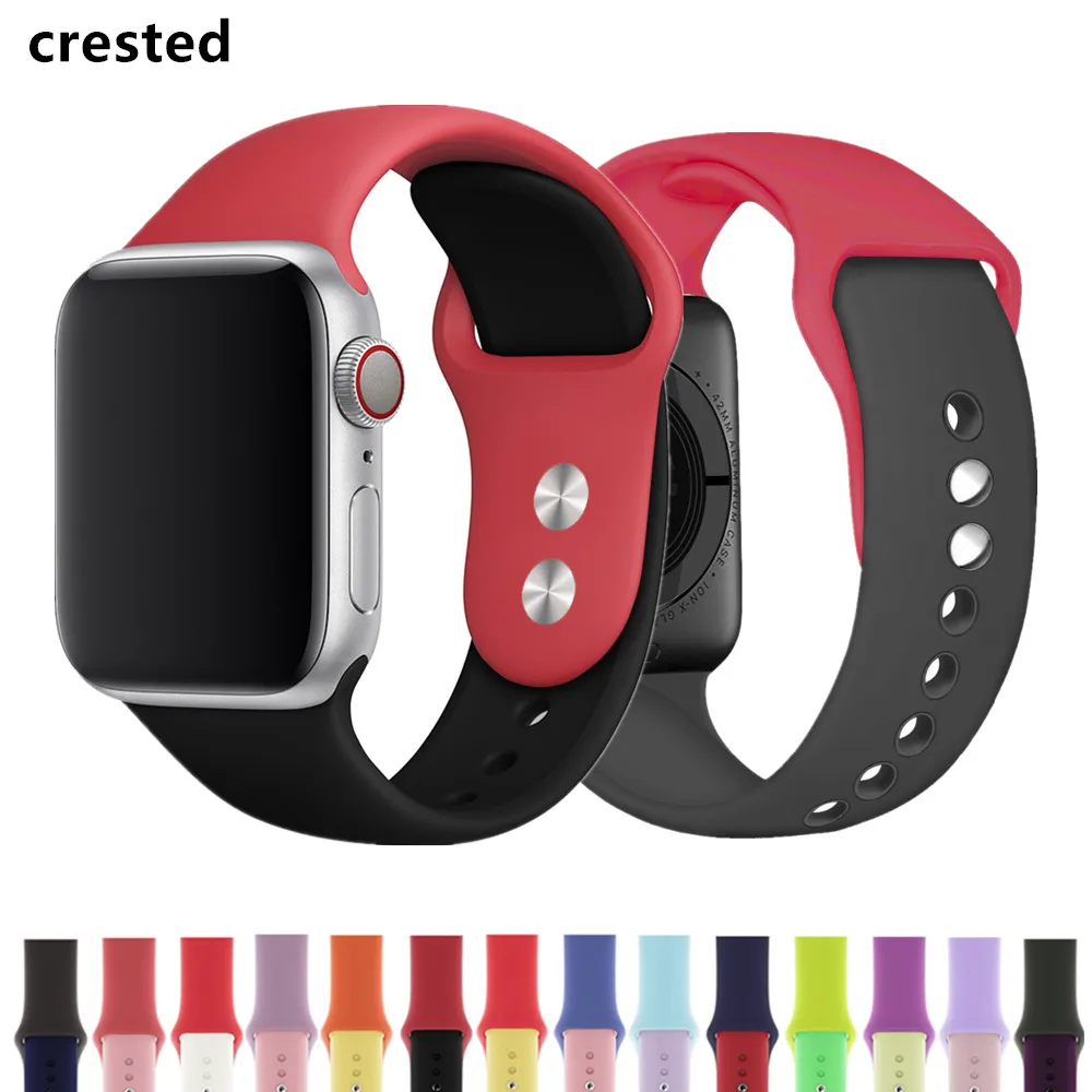 Splice colors Silicone Strap For Apple watch band 44mm 38 42 40 iWatch 38mm 42mm Bracelet Apple watch Series 5 4 3 2 44 mm 40mm
Splice colors Silicone Strap For Apple watch band 44mm 38 42 40 iWatch 38mm 42mm Bracelet Apple watch Series 5 4 3 2 44 mm 40mm