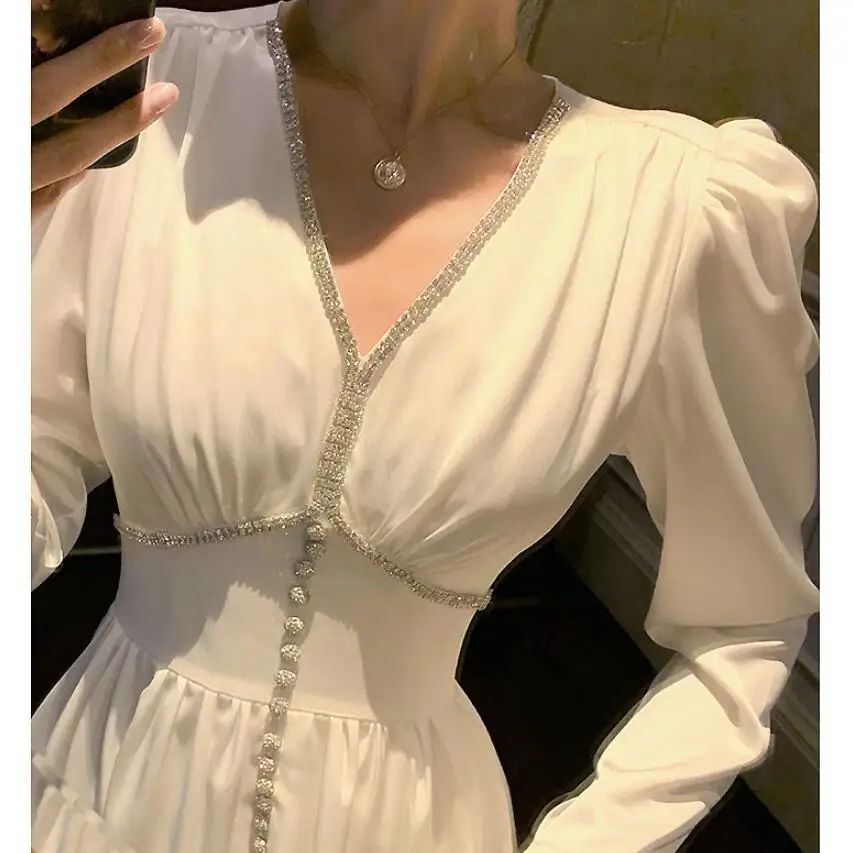 Luxury Rhinestone Shine Retro Women Dress Slim Thin Mid-Calf Party Dresses Classy Lady Gorgeous Vestidos 
Luxury Rhinestone Shine Retro Women Dress Slim Thin Mid-Calf Party Dresses Classy Lady Gorgeous Vestidos