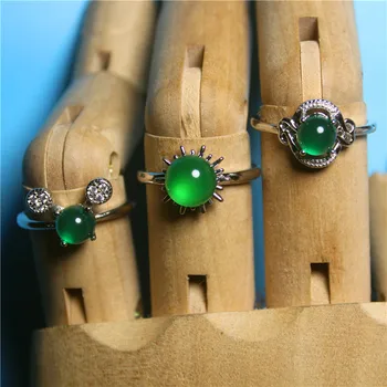Wholesale Fashion Jewelry Green Chalcedony Euro-American Special Silver plated ring for Women feature concise namour charm Gift
Wholesale Fashion Jewelry Green Chalcedony Euro-American Special Silver plated ring for Women feature concise namour charm Gift