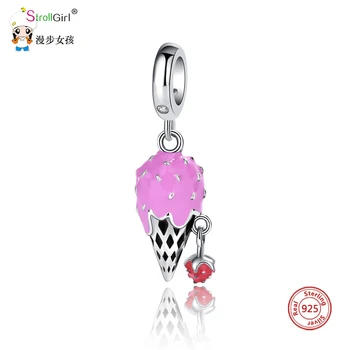 StrollGirl 925 Sterling Silver Strawberry Ice Cream Bead Pink Enamel Charm Suitable for European Bracelet Women Fashion Jewelry
StrollGirl 925 Sterling Silver Strawberry Ice Cream Bead Pink Enamel Charm Suitable for European Bracelet Women Fashion Jewelry