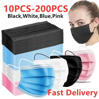 10-200pcs Mask Disposable Face Masks Non-woven 3Ply Mouth Mask Filter Anti Dust Protective Breathable Earloops Mask In Stock
10-200pcs Mask Disposable Face Masks Non-woven 3Ply Mouth Mask Filter Anti Dust Protective Breathable Earloops Mask In Stock