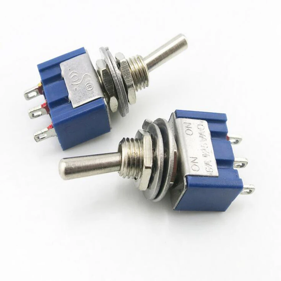 NEW Soong sil BLUE RED 3 Pin ON-ON 3 Position SPDT Mini Toggle Switch AC 6A/125V 3A/250V
NEW Soong sil BLUE RED 3 Pin ON-ON 3 Position SPDT Mini Toggle Switch AC 6A/125V 3A/250V