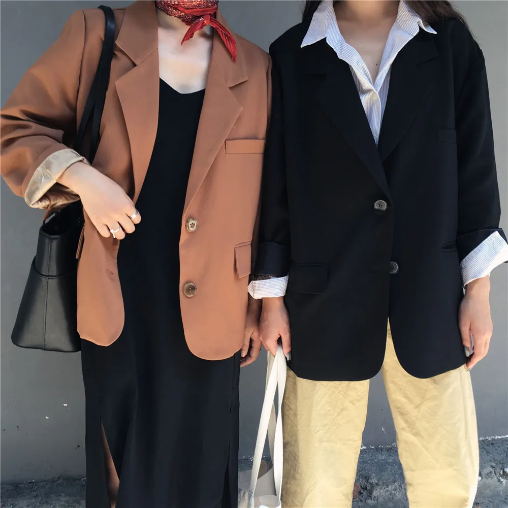 Photo Shoot 2019 Spring New Style WOMEN'S Dress 2-Button Classic Version of Small Loose-Fit Suit Jacket Women's
Photo Shoot 2019 Spring New Style WOMEN'S Dress 2-Button Classic Version of Small Loose-Fit Suit Jacket Women's