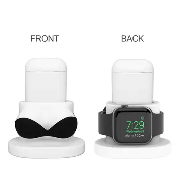 2 In 1 Charging Dock Station Soft Silicone Mini Portable Desk Charging Base Stand Holder for AirPods Case for iWatch Charger
2 In 1 Charging Dock Station Soft Silicone Mini Portable Desk Charging Base Stand Holder for AirPods Case for iWatch Charger