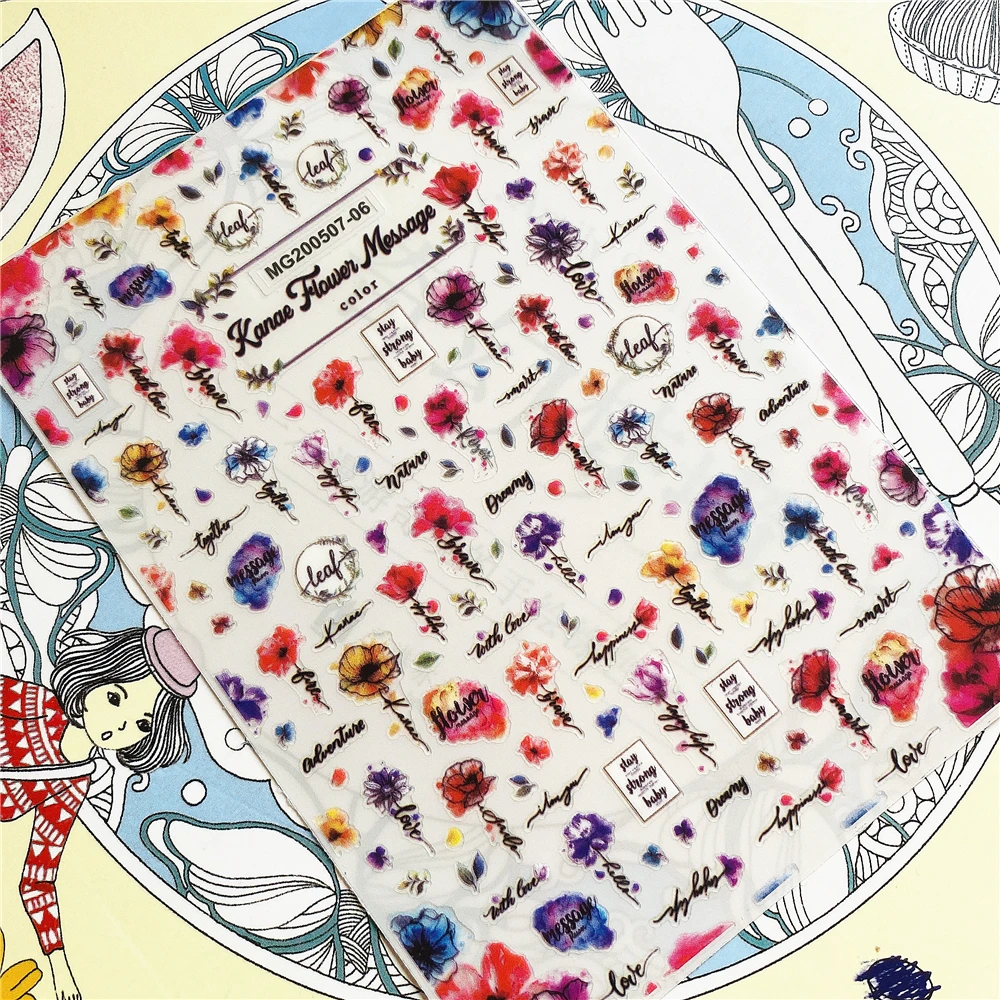 MG200507-06 Ink printing and dyeing rose flower 3D Back glue Nail Art Stickers Decals Sliders Nail ornament decoration
MG200507-06 Ink printing and dyeing rose flower 3D Back glue Nail Art Stickers Decals Sliders Nail ornament decoration