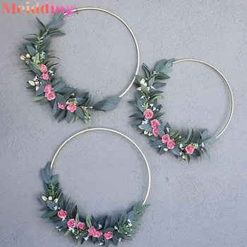 Christmas Garland Wreath Gold Metal Iron Floral Hoop Hanging Ornament DIY Wedding Decor Home Decorations for Christmas Natal
Christmas Garland Wreath Gold Metal Iron Floral Hoop Hanging Ornament DIY Wedding Decor Home Decorations for Christmas Natal