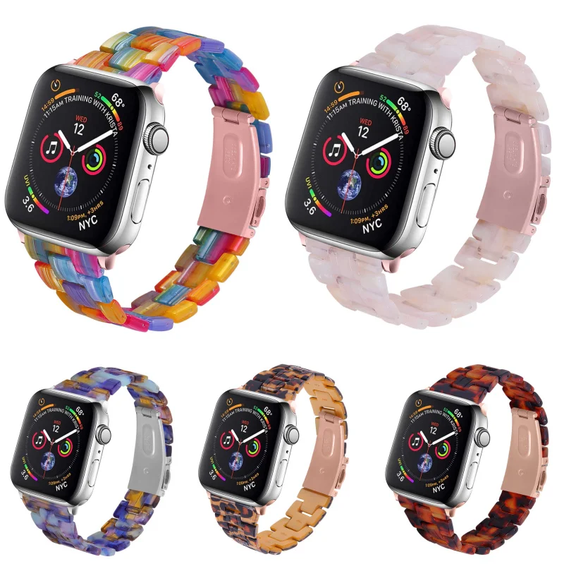 Resin strap for apple watch band 44 40 42 38mm correa transparent woman Loop watchband for iwatch 6 se series 5 4 3 2 Fhx-18SJ
Resin strap for apple watch band 44 40 42 38mm correa transparent woman Loop watchband for iwatch 6 se series 5 4 3 2 Fhx-18SJ