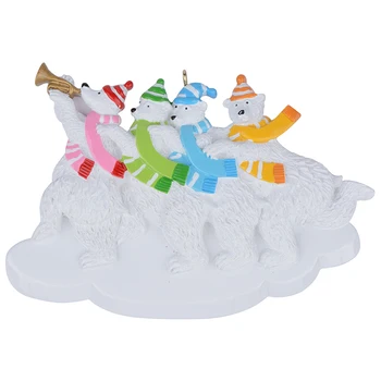 Polar Bear Family of 4 polyresin glossy personalized Christmas tree ornament for home decorations
Polar Bear Family of 4 polyresin glossy personalized Christmas tree ornament for home decorations