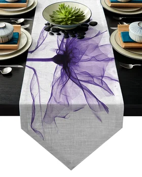 Purple Flower Transparent Abstract Table Runner Table Flag Home Party Decorative Tablecloth Table Runners for Wedding
Purple Flower Transparent Abstract Table Runner Table Flag Home Party Decorative Tablecloth Table Runners for Wedding
