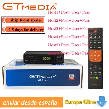 DVB-S2 Digital GTmedia V7S Satellite Receiver with USB Wifi spain cccam Cline year Decoder support for Youtube Spanish warehouse
DVB-S2 Digital GTmedia V7S Satellite Receiver with USB Wifi spain cccam Cline year Decoder support for Youtube Spanish warehouse