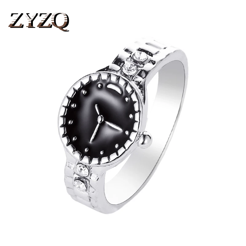 ZYZQ Creative Watch Shaped Rings For Women Two Color Available Fashion Personality Couple Elegant Finger Rings Hot Sale Jewelry
ZYZQ Creative Watch Shaped Rings For Women Two Color Available Fashion Personality Couple Elegant Finger Rings Hot Sale Jewelry